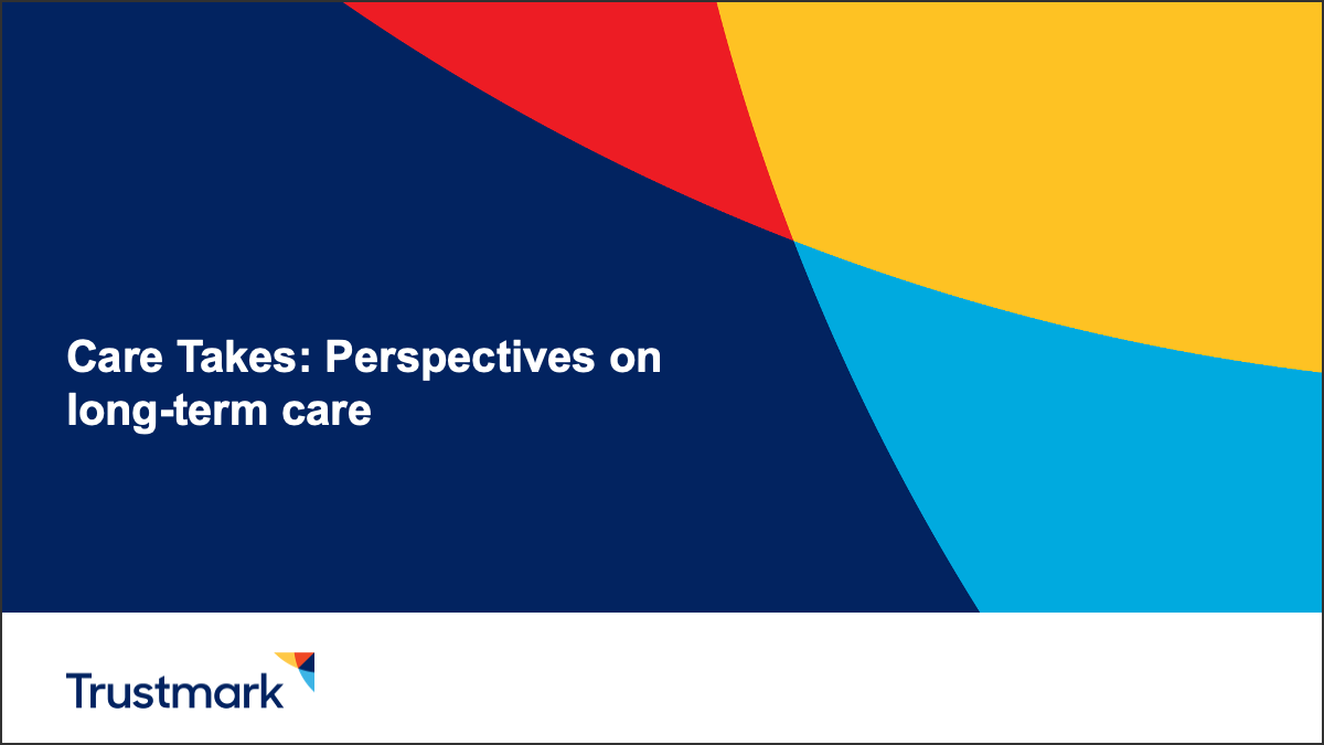 Powerpoint title slide: Care Takes: Perspectives on long-term care